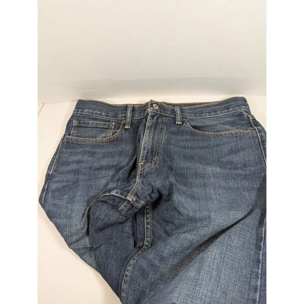 Levi 514 Size 32x30 Mens Jeans Straight Med Wash See wear on bottoms of legs